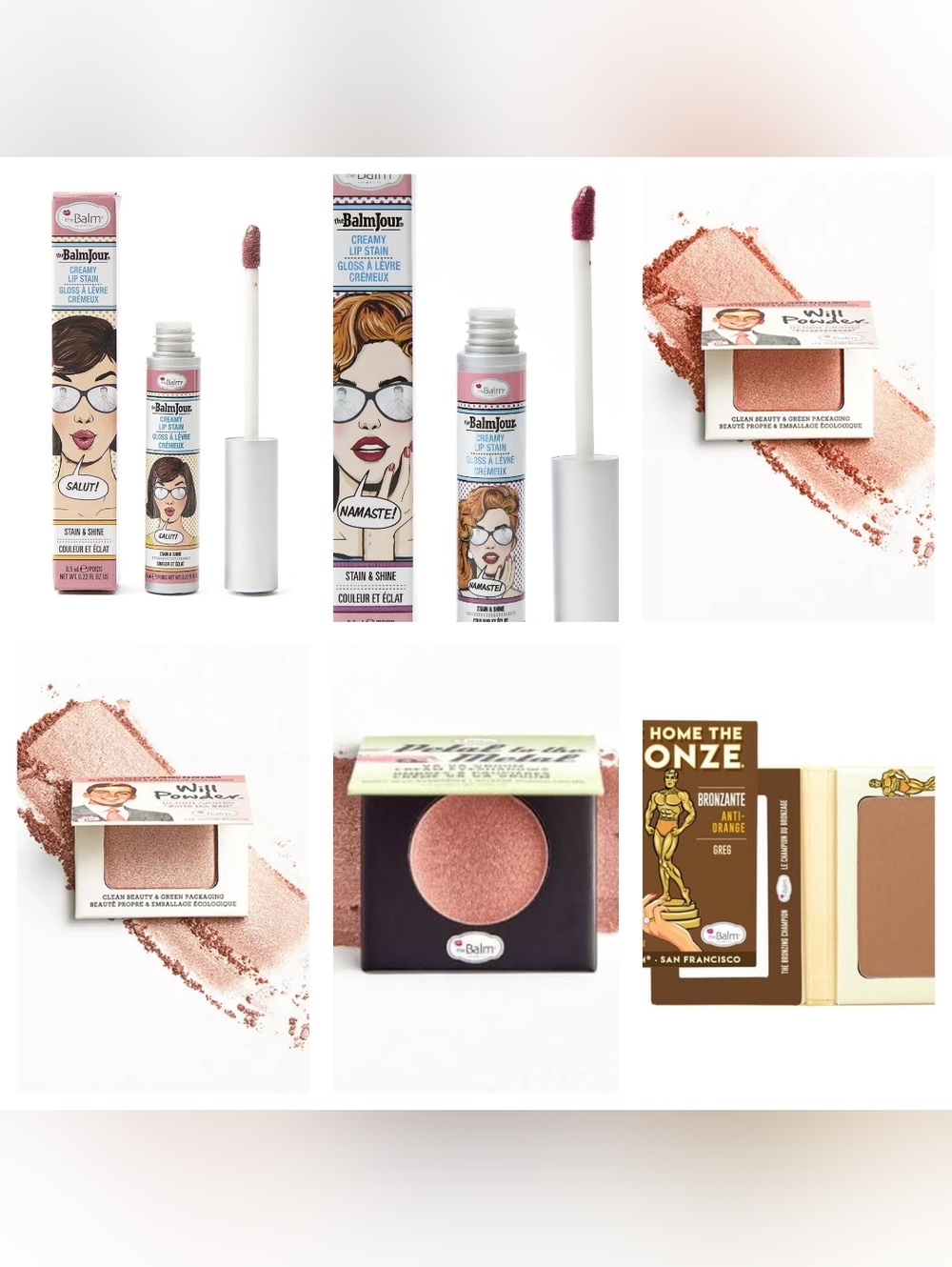 theBalm - 6 Pack - A Bronzer, Eyeshadow, 2 Blush, & 2 Lip Stain